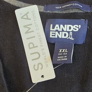 Lands' End Men's Black Supima Cotton Sweater